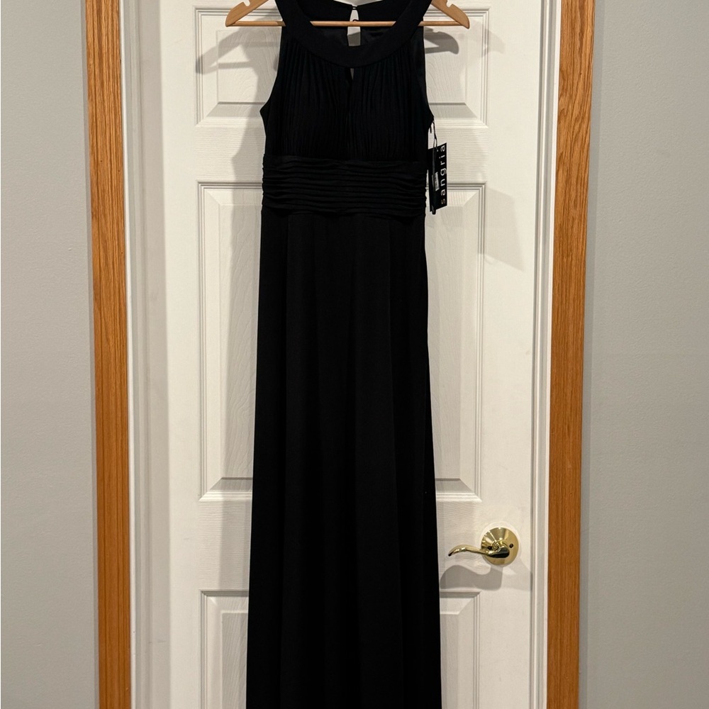 Signature by Sangria Black Halter Maxi Dress
